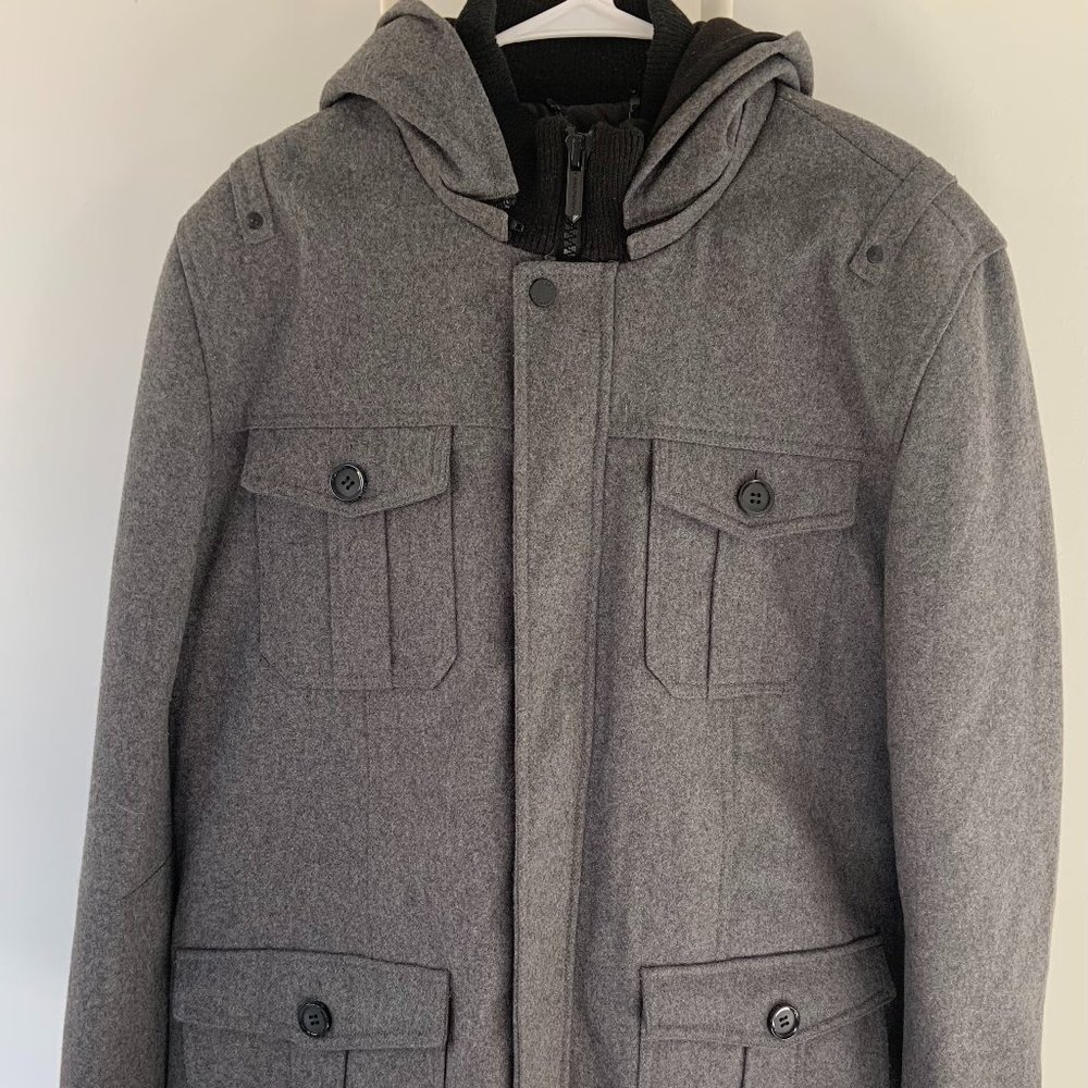 XL Grey Black Rivet Jacket/Coat